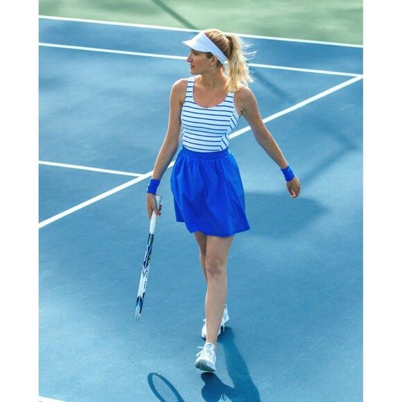 Lululemon RARE Club Dress Deauville Stripe Pipe Dream Blue White Size 8 - Picture 3 of 15